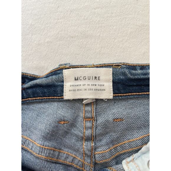 McGuire Distressed Stripe Down The Side Legs Crop Jeans Size 28 - Picture 3 of 16